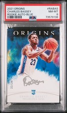 2021 PANINI ORIGINS ROOKIE AUTOS BLUE #RABAS CHARLES BASSEY 33/35 PSA 8 AUTO