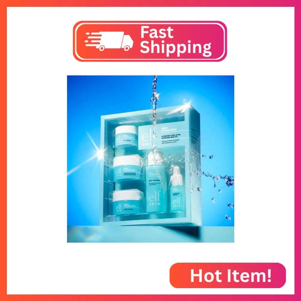 E.L.F. PIEL ¡Santa hidratación! Mini kit de cuidado de la piel hidratado para siempre, limpiador, Mak Foto 2 de 2