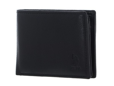 U.S. POLO ASSN. Brazil Horiz Wallet Leather Geldbörse Black schwarz Neu