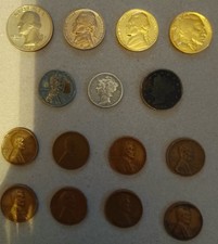 Lot of 15- US Old Coin Collection Mixed Lot Auction Ungraded Coins.
