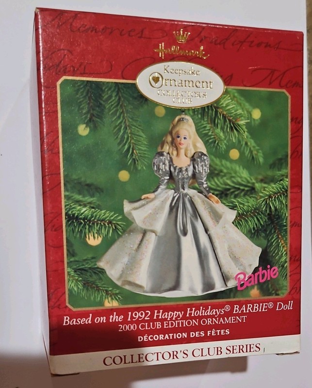 HALLMARK 2000 COLLECTOR CLUB EDITION 1992 HAPPY HOLIDAYS ORNAMENT