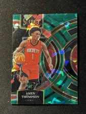Amen Thompson 2023-24 Select Premier Level Green Cracked Ice Rookie #122 Rockets
