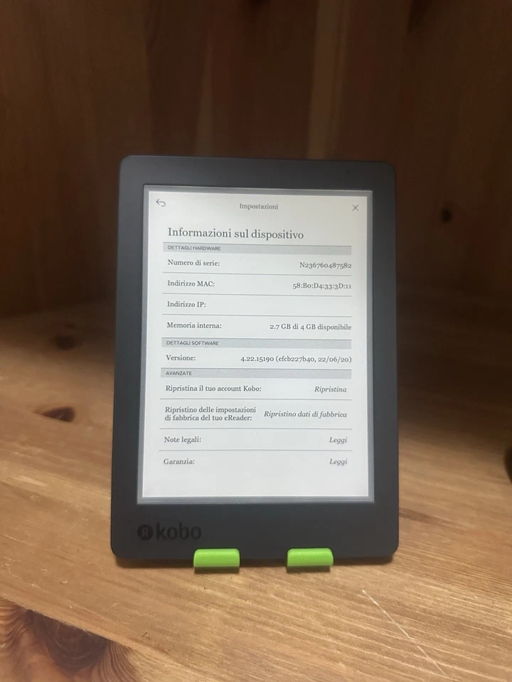 Kobo Aura Edition 2 N236 4GB eReader Wi-Fi 6.0" Nero - FUNZIONANTE AL 100% - Immagine 2 di 4
