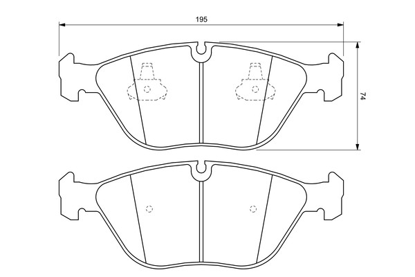1X Bosch 0 986 424 649 Bremsbelagsatz Scheibenbremse FüR VW Chrysler Audi Merced-image