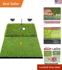 Foldable Heavy-Duty Golf Hitting Mat with 10mm EVA Backing for Indoor/Outdoor...