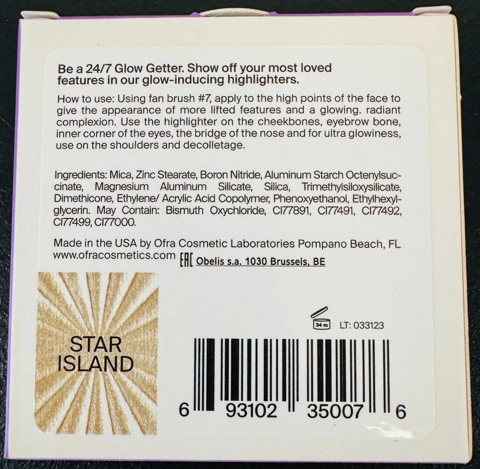 OFRA Highlighter - Star Island - 10g/ 0.35oz New in Box - Image 3 of 3