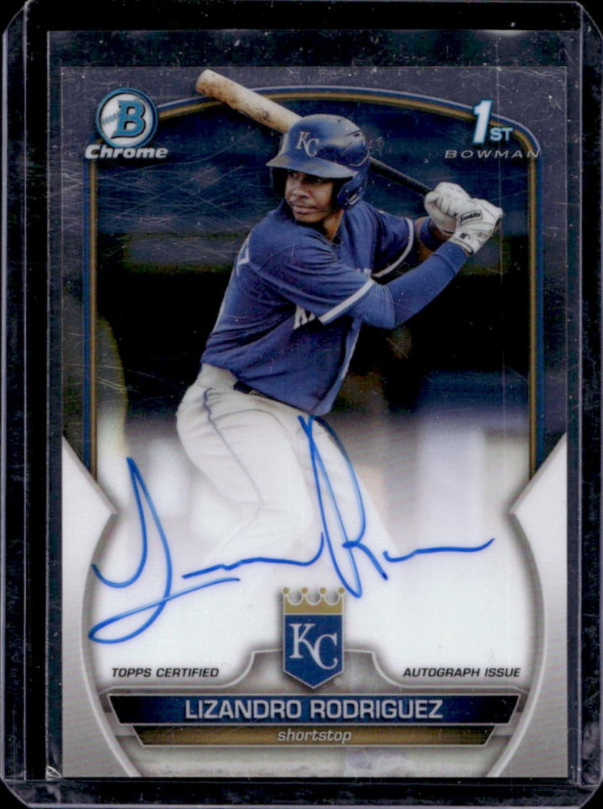 2023 Bowman Lizandro Rodriguez Chrome Auto 1st Prospect #CPA-LRZ Royals