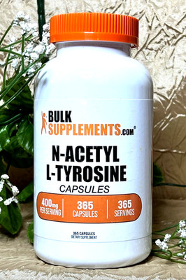 Bulk Supplements N-Acetyl L-Tyrosine (NALT) 400mg ~ 365 Capsules Exp 04/27