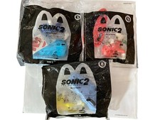 Sonic 2 the hedgehog McDonald's Happy Meal Toys 1, 5, 8 Lot Of New