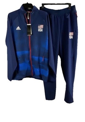 NWT ADIDAS 2026 Men's USA Volleyball Team Warm Up Tracksuit Navy Blue Size Large