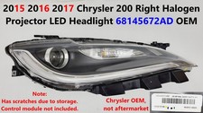 Oem 15 16 17 Chrysler 200 Right Halogen Projector Headlight Wled Drl 68145672ad