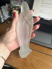 VIRGIN MARY w/ CHILD JESUS Vtg 8" CRYSTAL FIGURE STATUE CRISTAL D'ARQUES