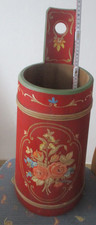 Vintage Butterfass Schirmständer Bauernmalerei  Landhaus Deko Holzmalerei