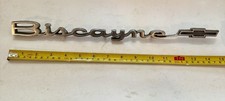 Vintage Chevrolet Biscayne Fender Emblem Chrome Script Badge Classic Chevy Part Vintage Chevrolet Biscayne Fender Emblem Chrome Script Badge Classic Chevy Part