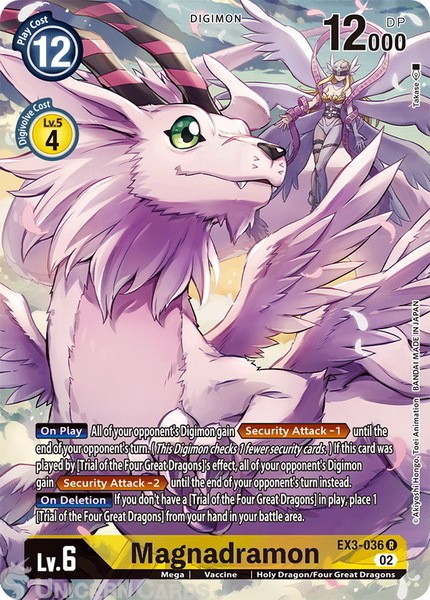 EX3-036 Magnadramon Rare Alternative Art Mint Digimon Card
