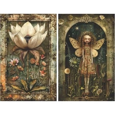 Fairy Tale Folk Duo #6 | A4 Mulberry Rice Decoupage Paper | Craft Kreatively