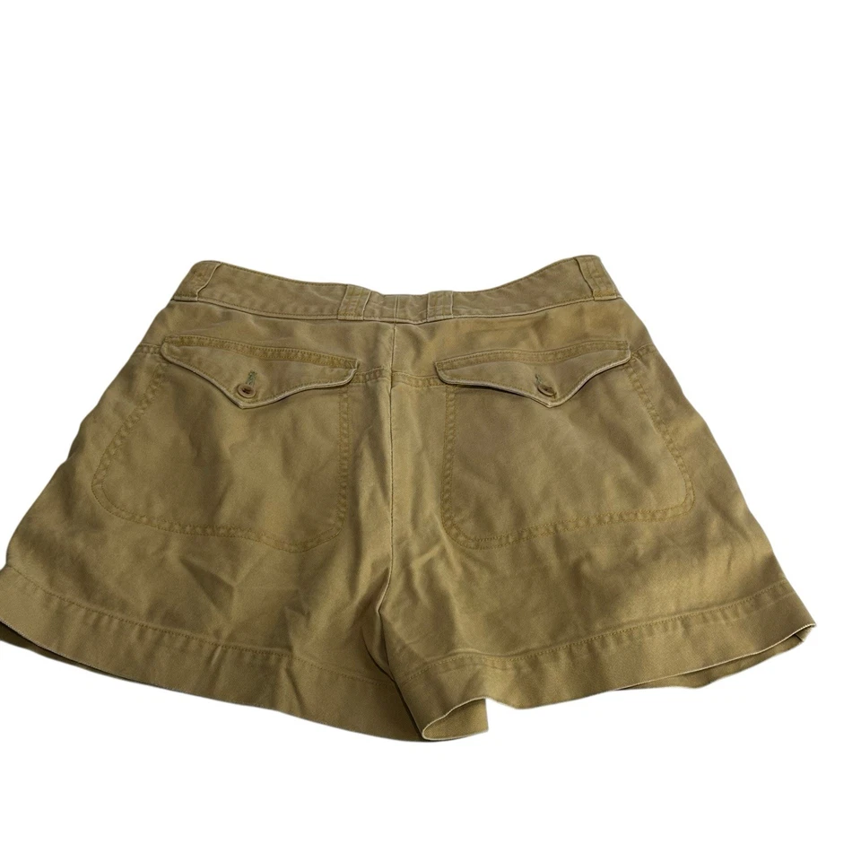 Pantalones Cortos Ralph Lauren Caqui Plisados Talla 4 Clásicos Algodón Cintura Alta Preppy Y2K Foto 4 de 4