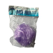 VTG 2003 Bath Solutions Purple Shower Mesh Sponge Loofah Pouf Silicone Strap NIP
