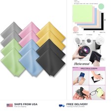 Microfiber Eyeglass Cleaning Cloths 12 Pack 6x7 Lens Wipes for Glasses Phones