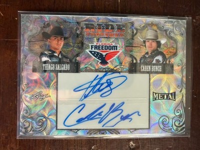 2024 Leaf Metal PBR Ride Together Silver Refractor Auto Salgado & Bunch #9/25