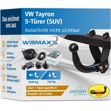 ANHÄNGERKUPPLUNG starr für VW Tayron ab 24 +13pol E-Satz spezifisch