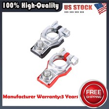 Car Battery Terminal Clamp Connectors Positive Negative Release Disconnect 2PCS