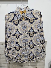 Robert Graham Shirt Men's XL Button multicolored with pattern, cuffed 47