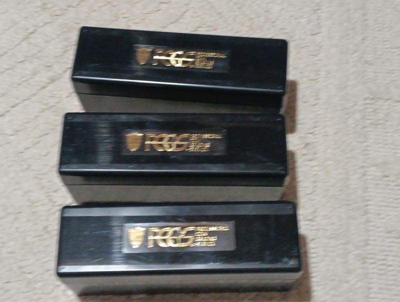 Lot Of 3 BLACK PCGS Storage Slab Holder Box - Used - Can hold 20 PCGS Slabs!