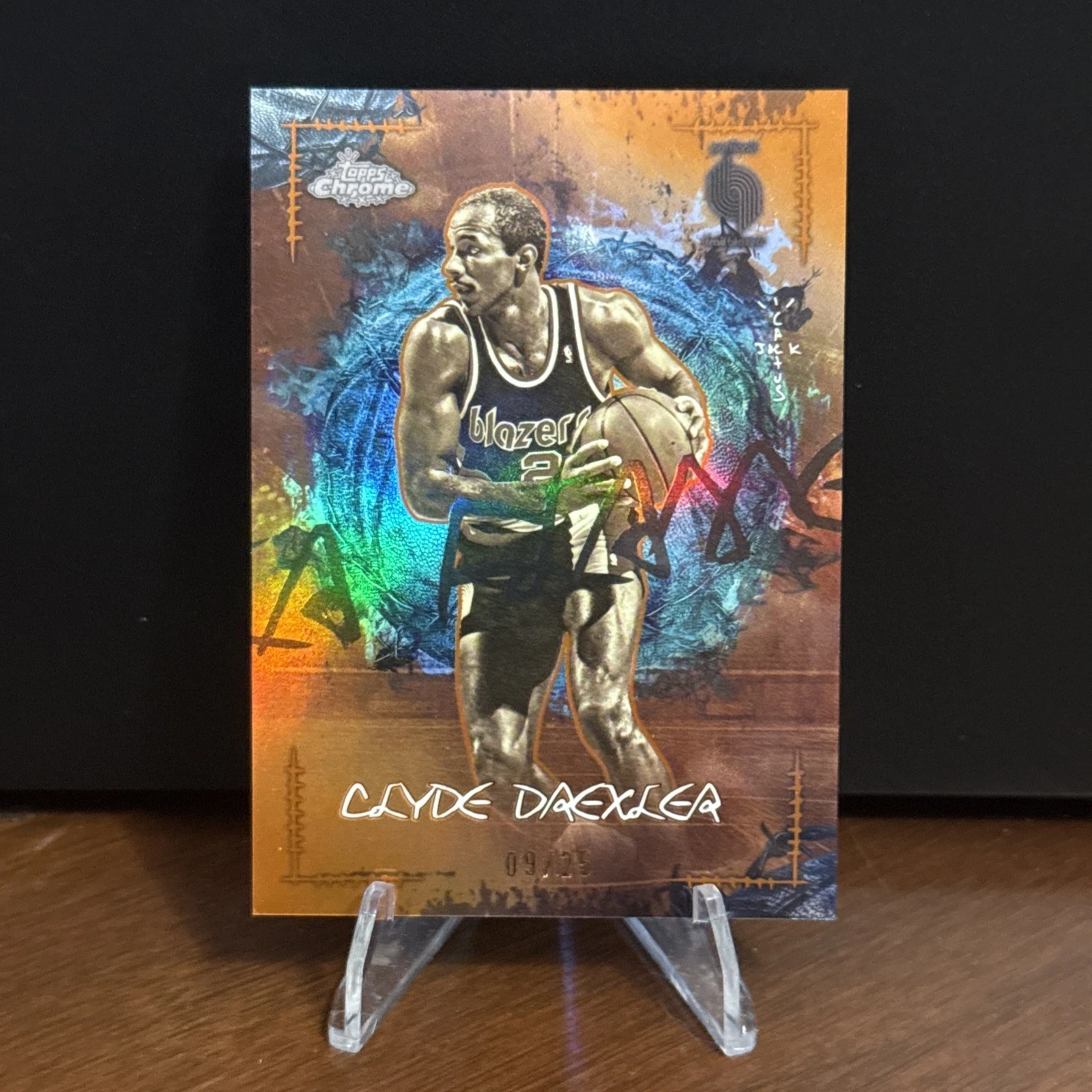 2026 Chrome x Cactus Jack La Flame Legends Clyde Drexler #19 Orange /25