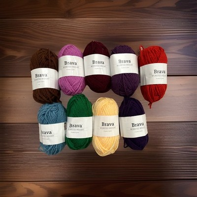 KnitPicks Brava Worsted Weight Mini Skeins Lot Of 9 Assorted Colors