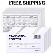 24 PCS Check Registers for Personal Checkbook, Easy to Read Checkbook Register