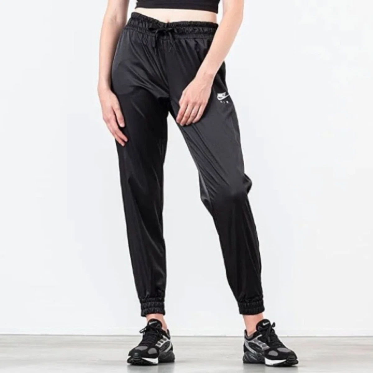 Nike Air Satin Track Pants Women's Size Small Black