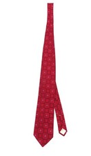 John W Nordstrom Dark Red Geometric Squares Silk Mens Neck Tie Necktie 3.5" USA