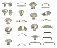 Brushed Satin Nickel Knobs Pulls Kitchen Cabinet Handles Hardware Closet Vanity