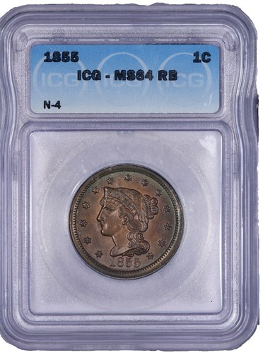 1825 - ICG VF20 DETAILS (CORRODED,CLEANED) Braided Hair Large Cent