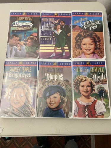 Shirley Temple 17 VHS Lot, Family Feature Collection, Colorized & Original. 