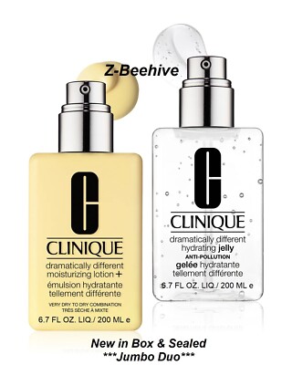 Clinique Dramatically Different Hydrating Lotion+ Anti Pollution Jelly 6.7 oz X2