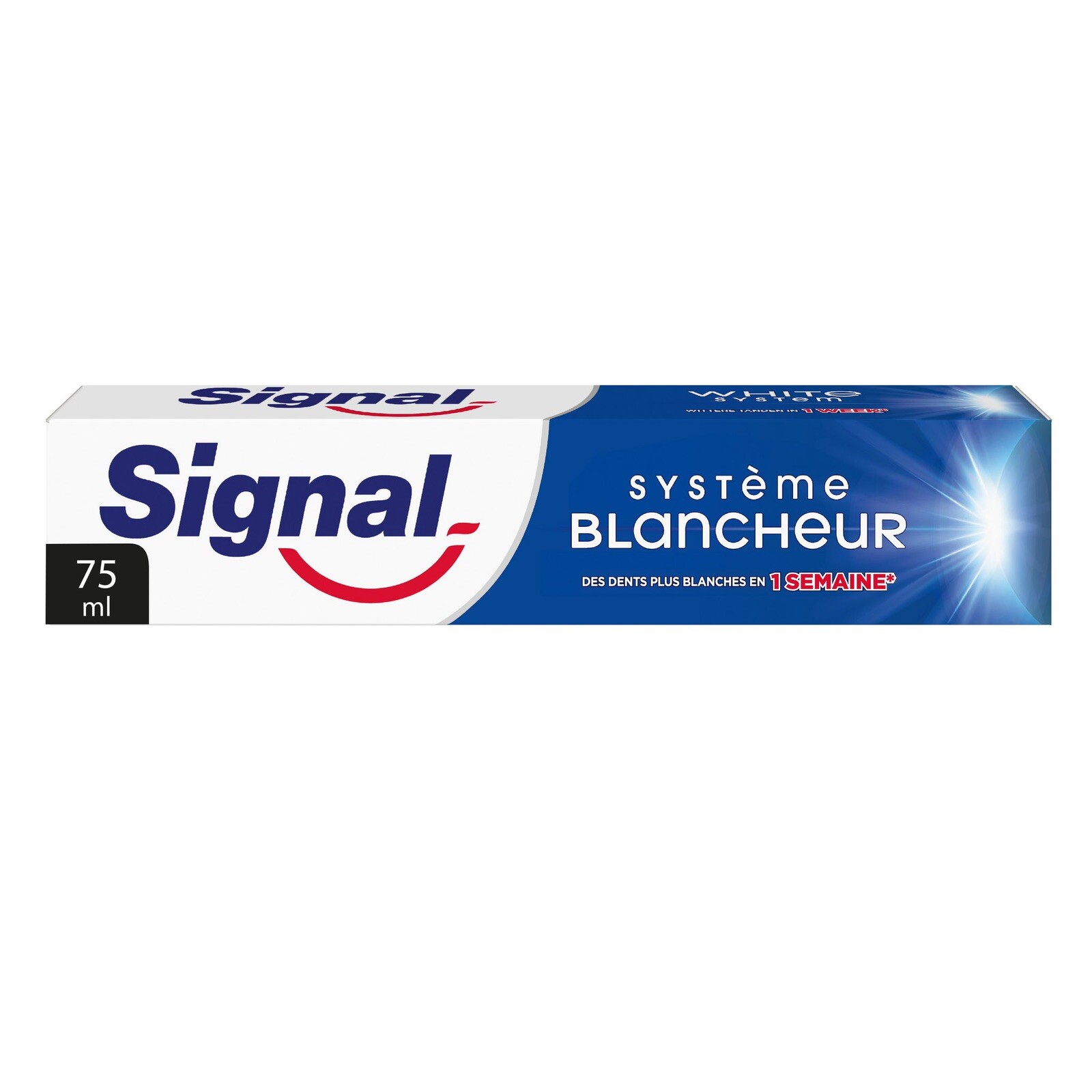 Dentifrice Signal Systeme Blancheur pour retrouver des dents blanches lot 3x75ml