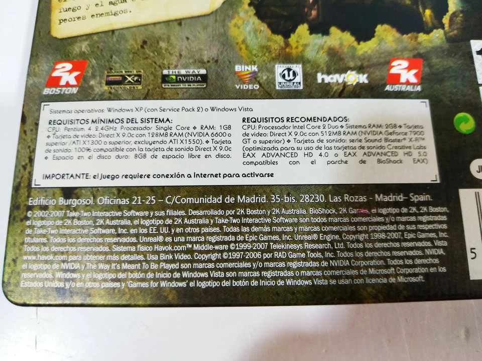 Bioshock Windows Steelbook 2K - Juego Para PC DVD-Rom Edicion España - 3T - Image 4 of 4