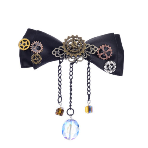  Steampunk Hair Accessories Fancy for Women Fabric Bow Clip Show Accessory - Picture 1 of 12