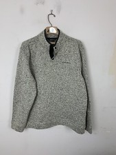 Eddie Bauer Mens Sweater XL Gray Outdoor 1/4 Zip Fleece Mock Pullover Radiator