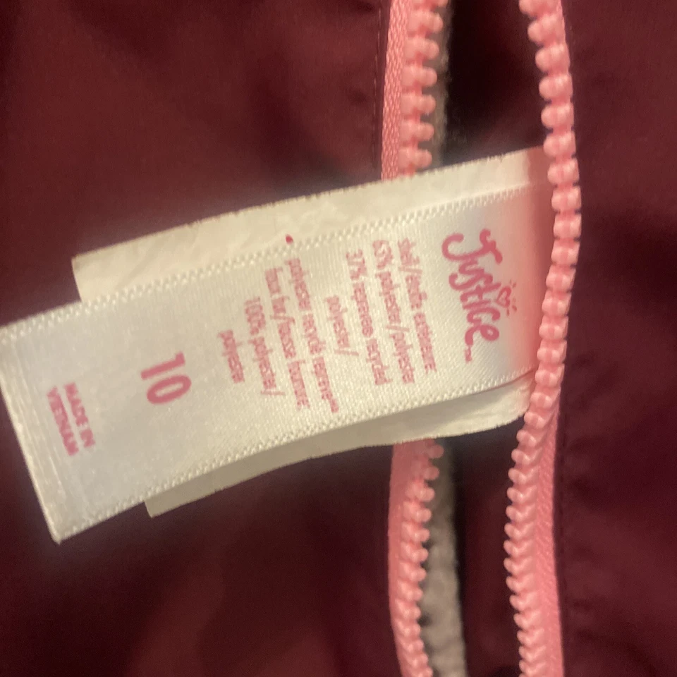 Cálida chaqueta con capucha Justice de invierno para niña talla 10 Foto 2 de 4