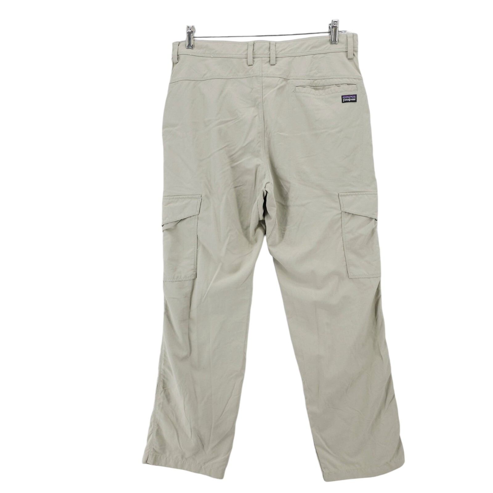 PATAGONIA Men's Roving Pants Beige Outdoor Hiking Cargo Pockets 100% Nylon Sz 34 thumbnail 4