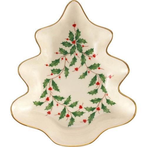 Lenox Holiday Tree Candy Dish 8" Christmas Holly Berries 824735 NIB eBay