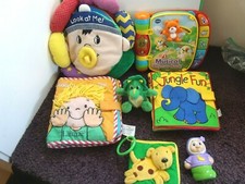 Baby Lot 7 Cloth  Musical Rhymes Activity Books, Look at Me  More Pre-Owned