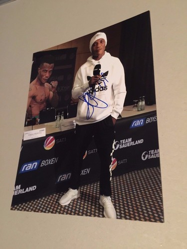 ISAAC EKPO Boxen auf selbstgemachtem Foto signed 20x25 Photo In-Person - 第 1/1 張圖片