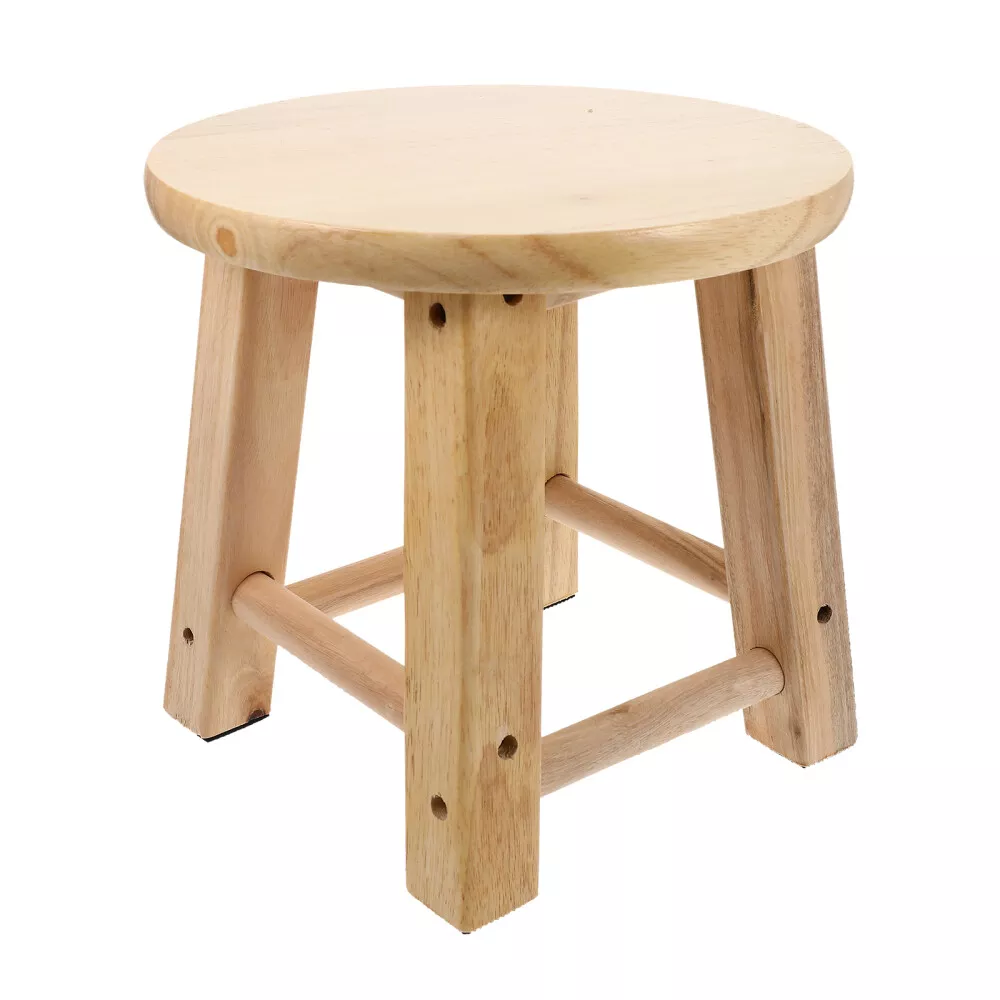 1Pc step chair Wooden Small Bathroom Stool Bed Step Stool Wooden