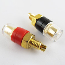 1 pairs 4mm Crystal Speaker Amplifier Termina...