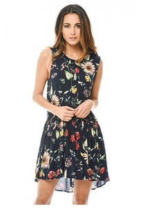 ax paris curve floral dip back dress