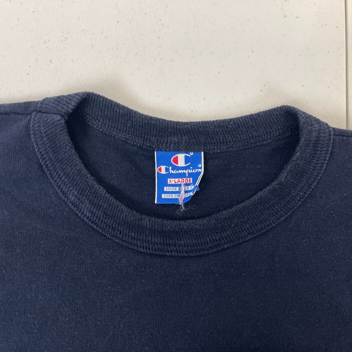 80s Champion®︎ NAVY Baseball Shirt Vintage 80s New York Yankees T-Shirt Mens L Champion MLB